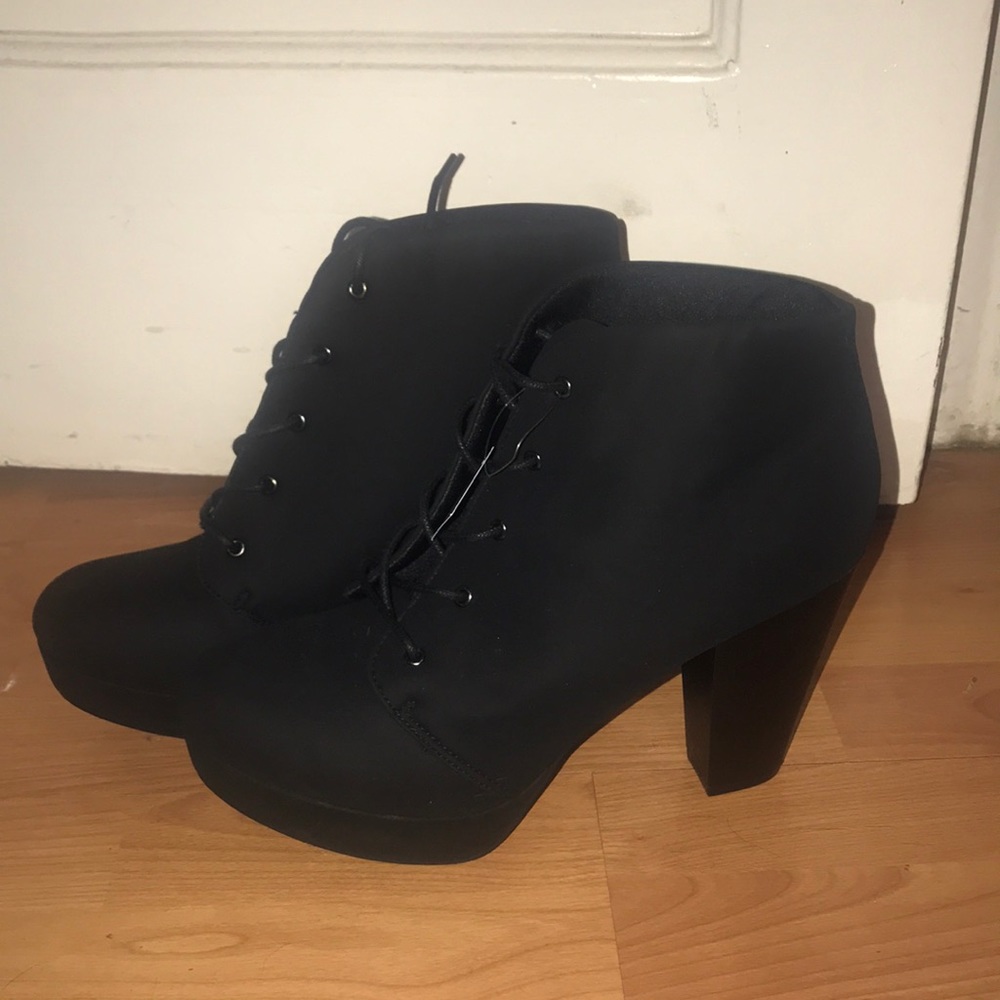 Lace up ankle booties